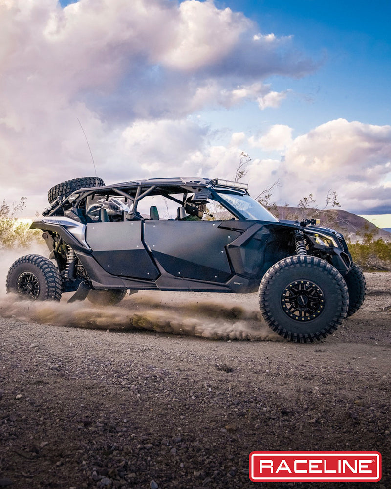 14x7 4x156 (5+2) Raceline BL Ryno Gun Metal w/ Black Ring