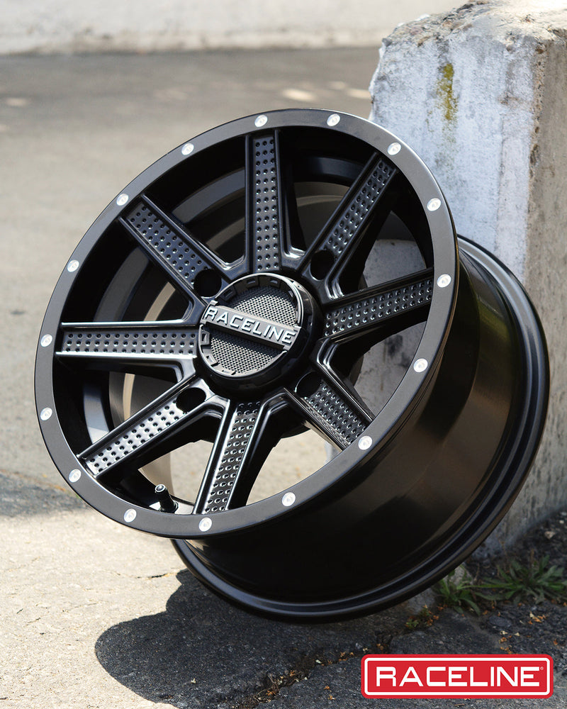 14x7 4x156 (4+3) +5mm Raceline Hostage Black