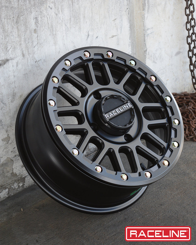 15x6 4x156 +40mm Raceline Podium Black