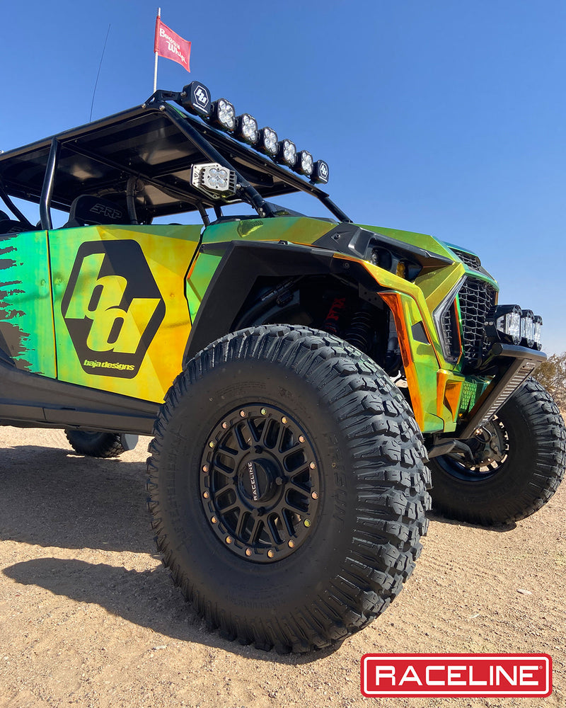 14x7 4x137 +10mm Raceline Podium Black