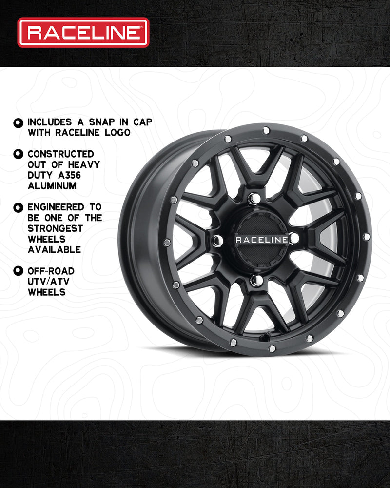 14x7 4x137 +38mm Raceline Krank Black