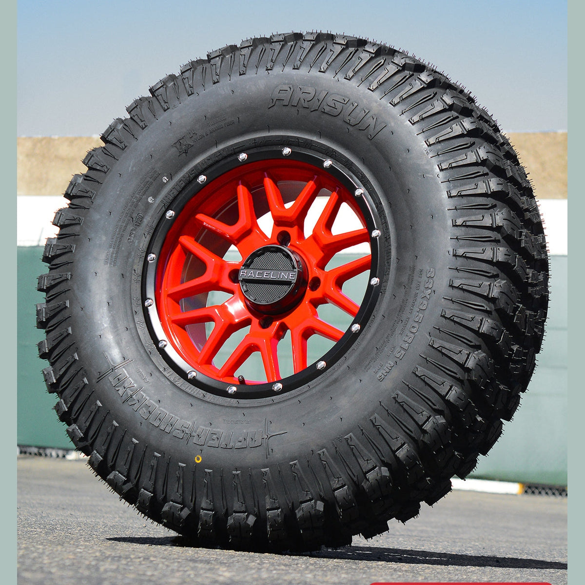 Raceline Krank 14x7 4x156 +38mm Red
