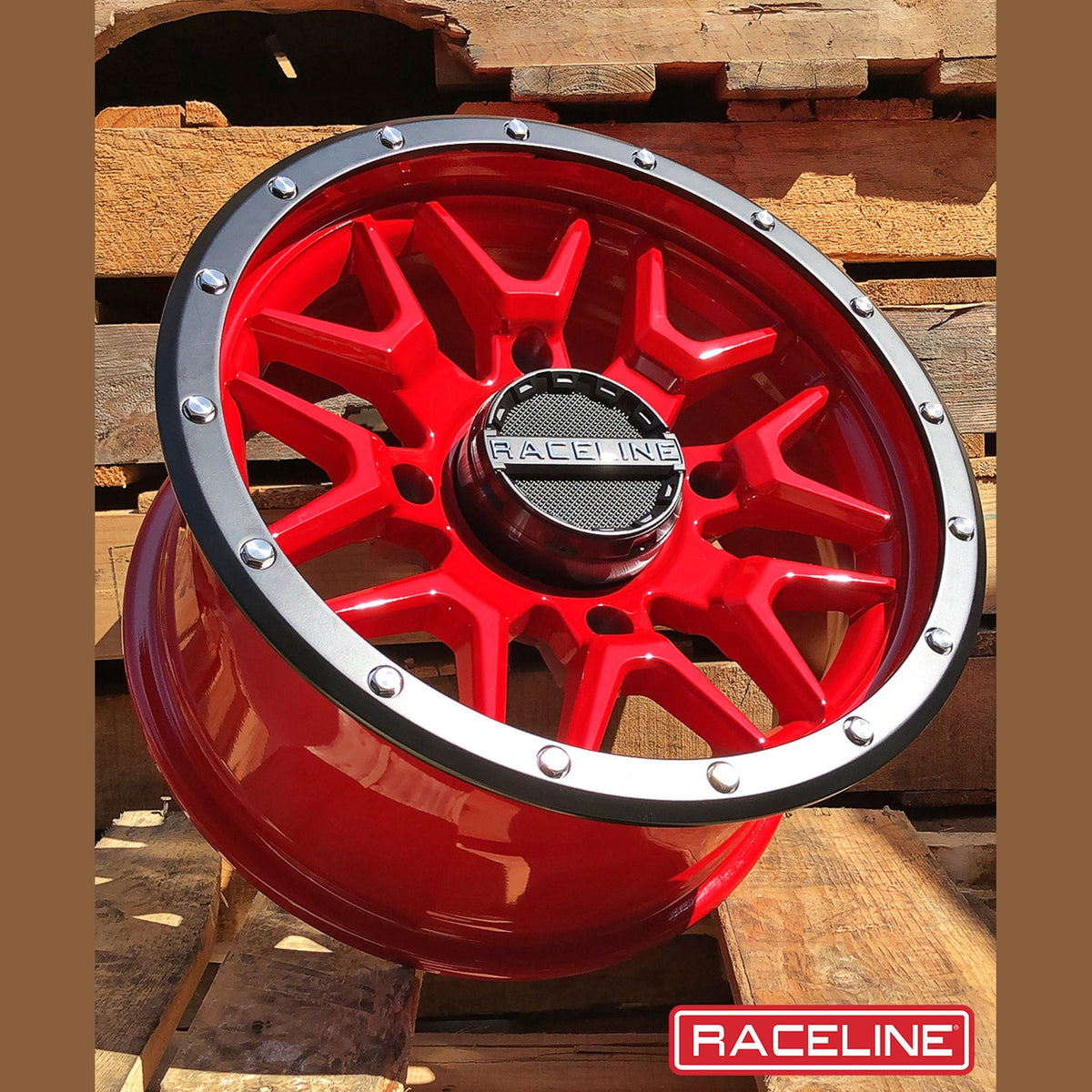 Raceline Krank 14x7 4x110 +10mm Red