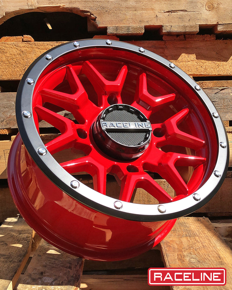 14x7 4x137 +10mm Raceline Krank Red
