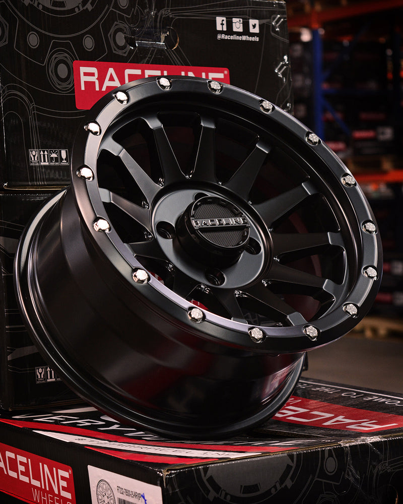 15x7 4x156 +10mm Raceline Trophy Black