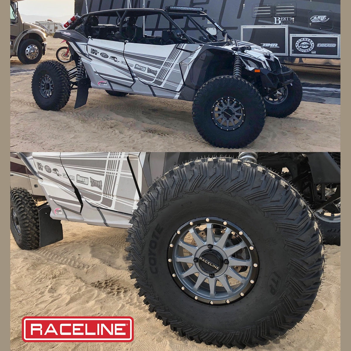 Raceline Trophy Stealth Grey Wheel 14x7 4x110 +10mm ATV/UTV