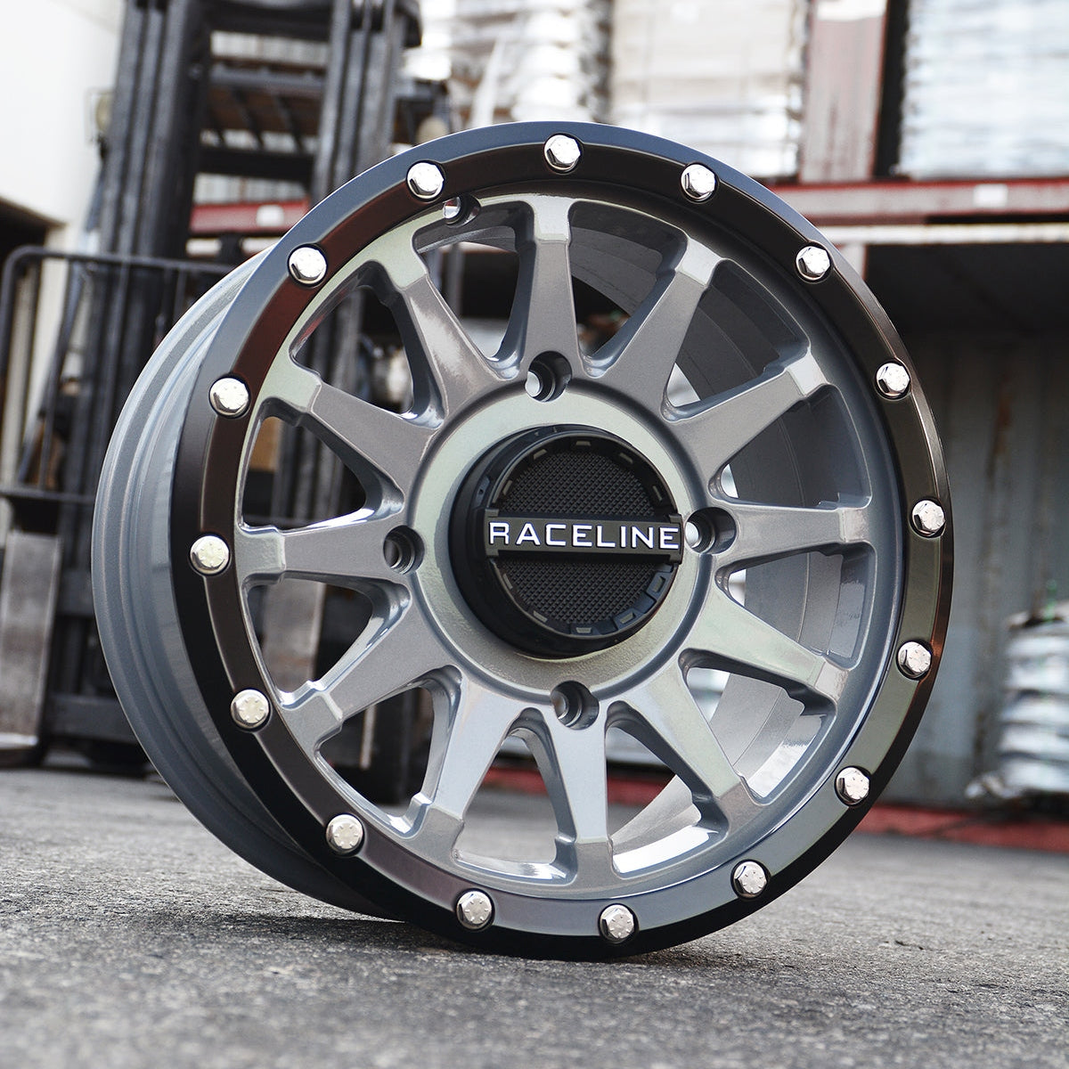 Raceline Trophy Stealth Grey Wheel 14x7 4x110 +10mm ATV/UTV