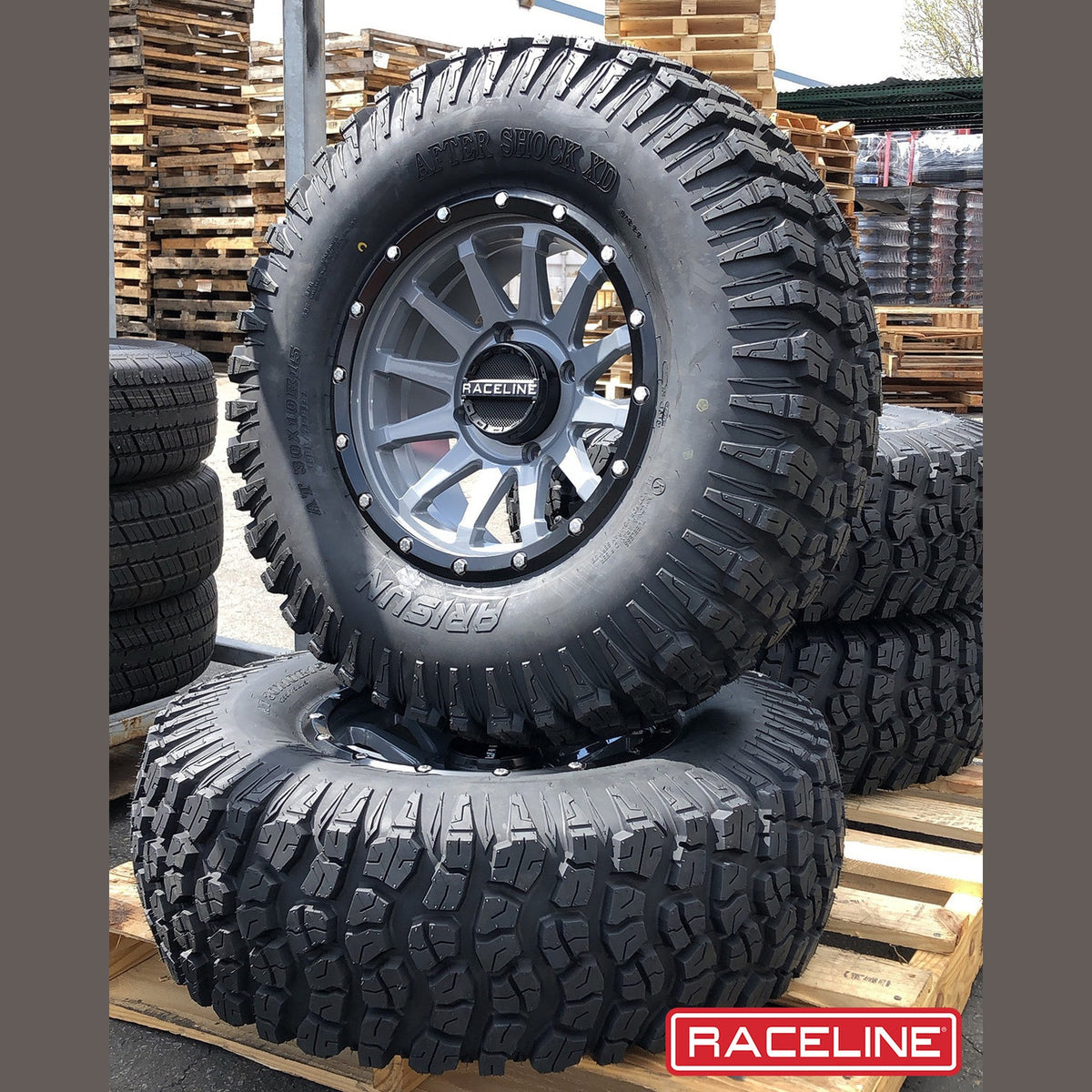 Raceline Trophy Stealth Grey Wheel 14x7 4x110 +10mm ATV/UTV