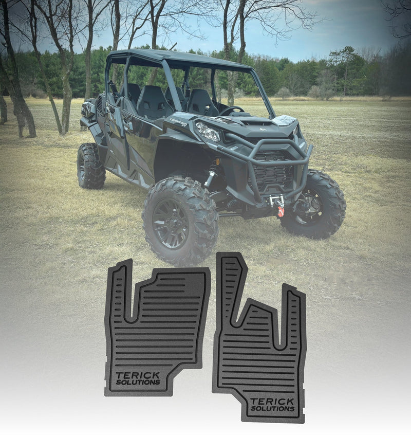 2018-2025 Can-Am Maverick Trail/Sport/Commander Terick Solutions Rubber Floor Mats