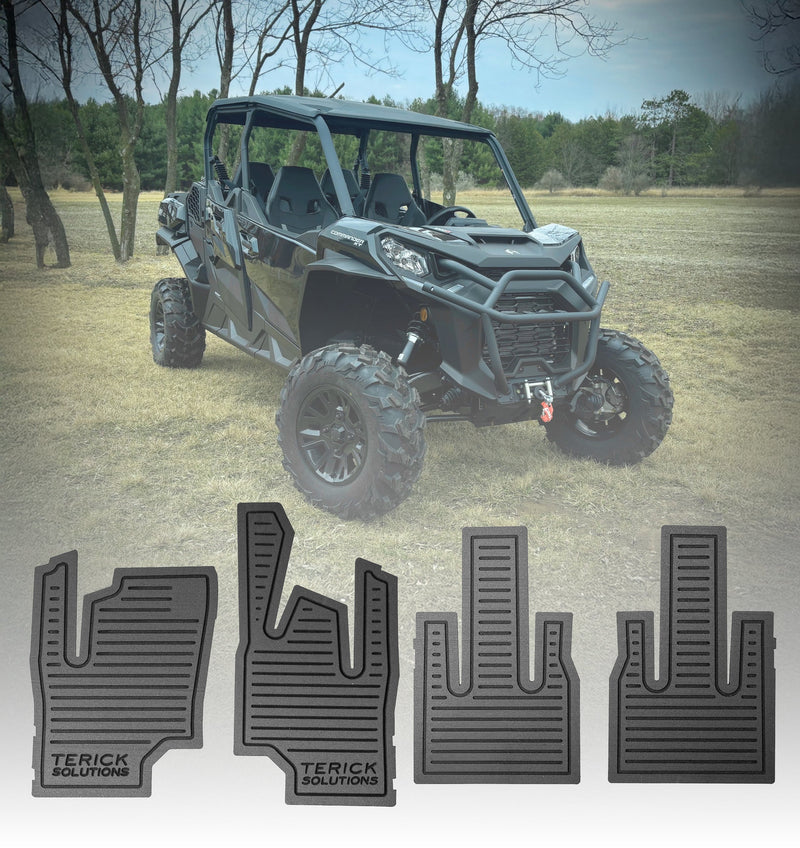 2018-2025 Can-Am Maverick Trail/Sport/Commander Terick Solutions Rubber Floor Mats