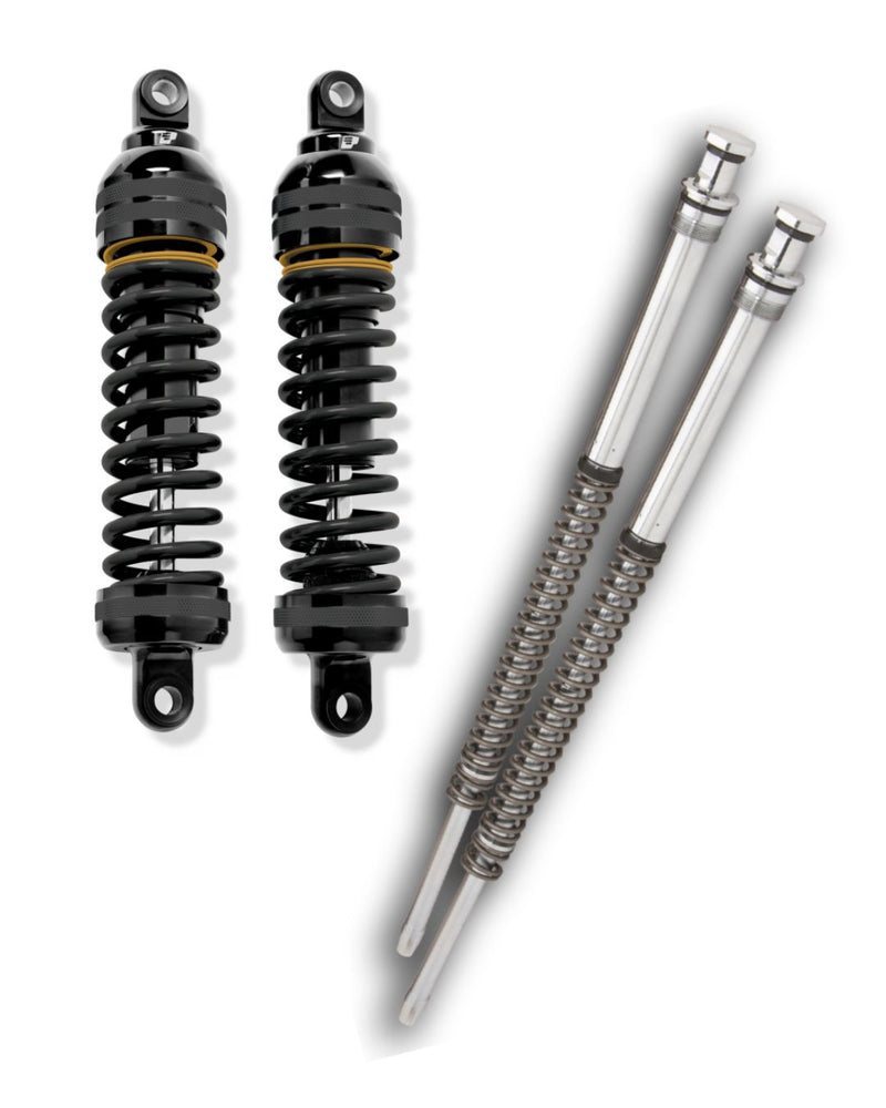 1997-2013 Harley-Davidson Touring Progressive Complete Front and Rear Suspension Kit (Monotube Fork Cartridges + 944 Ultra Touring Shocks)