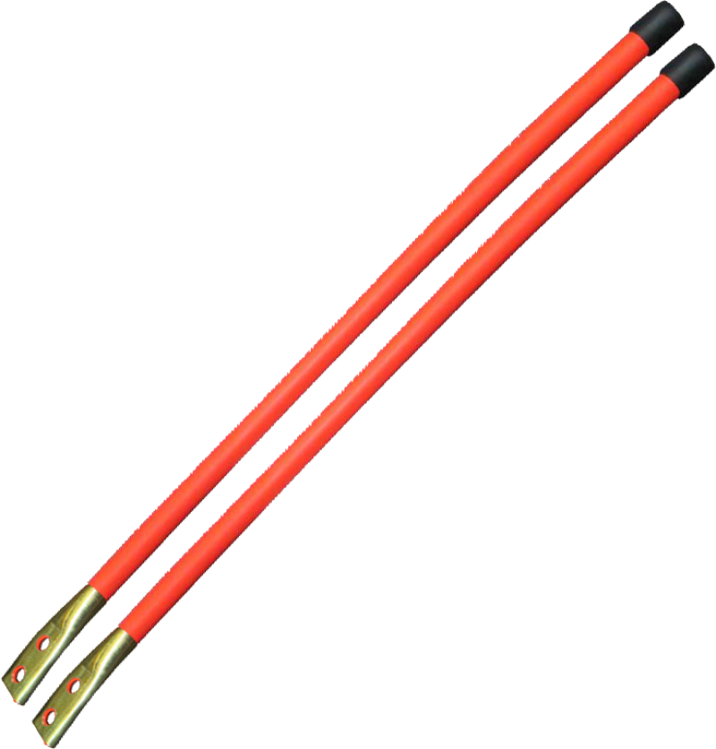 KFI Pro Poly Snow Plow Marker Kit Hi-Vis Orange with mounting brackets