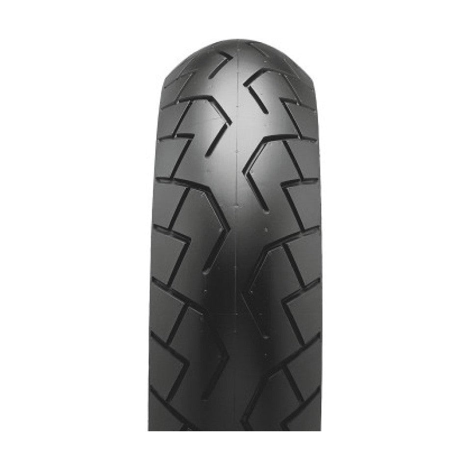 Bridgestone Battlax BT54 rear sport bike tire tread pattern with symmetrical chevron blocks and deep grooves