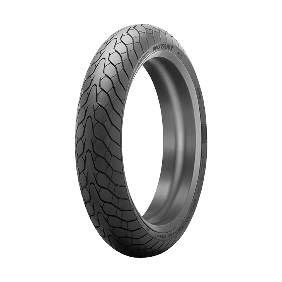 Dunlop Mutant front sport bike tire, 120/70ZR17, asymmetric tread for wet grip and touring durability