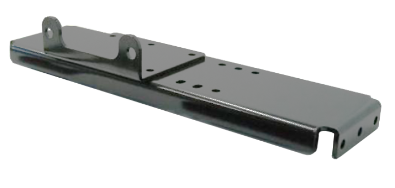 Black KFI steel winch mount plate for Polaris Ranger with pre-drilled bolt holes
