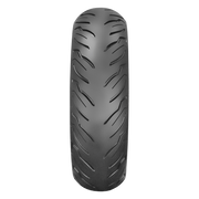 Close-up of Dunlop AE2 tire V-shaped groove tread texture