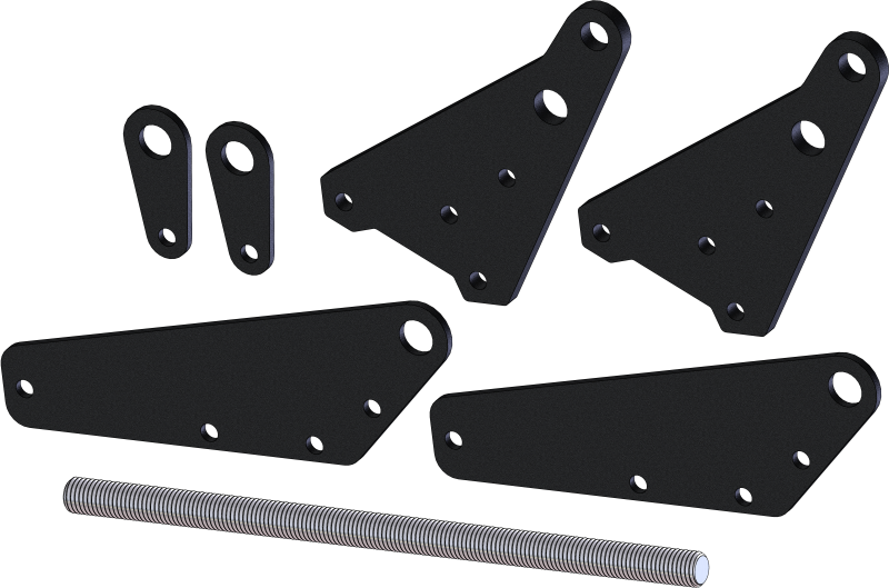 KFI Pro 2.0 UTV plow leveling kit brackets and hardware for +4 inch lift