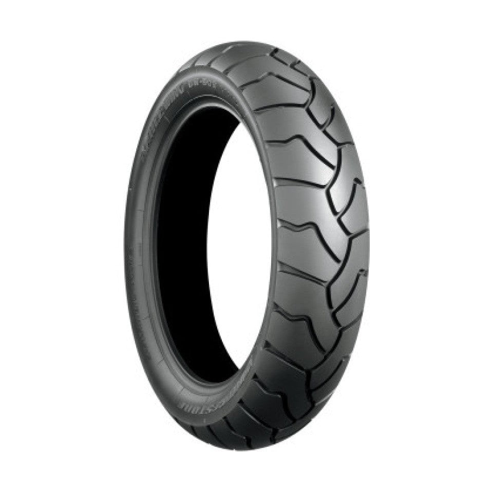 Bridgestone Battlewing BW502 rear dual-sport tire with street-biased tread pattern