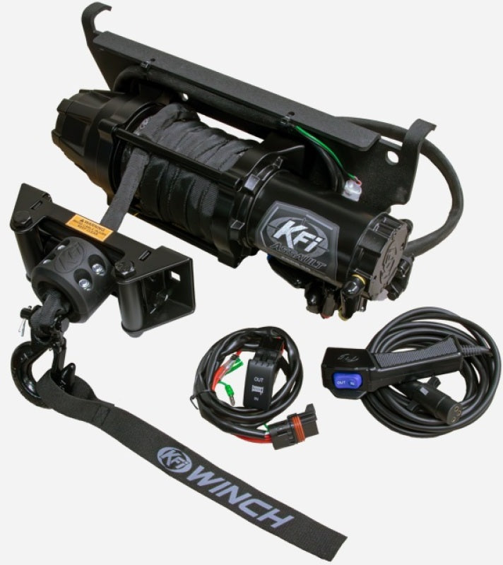 KFI Assault Series Polaris Plug-N-Play Winch 5000 lb Synthetic Cable