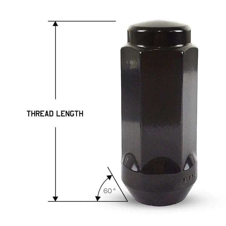 Black Steel Closed End Trailer Lug Nut - Tires Fast