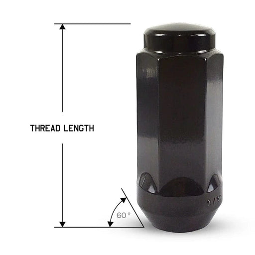 Black Steel Closed End Trailer Lug Nut - Tires Fast