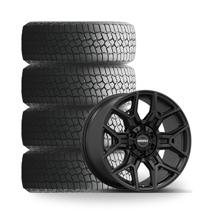 Brink Toyota Tundra Set of 4 20" 6x139.7/6x135 Brink B2 Insurgent Wheel & Tire Package - Tundra