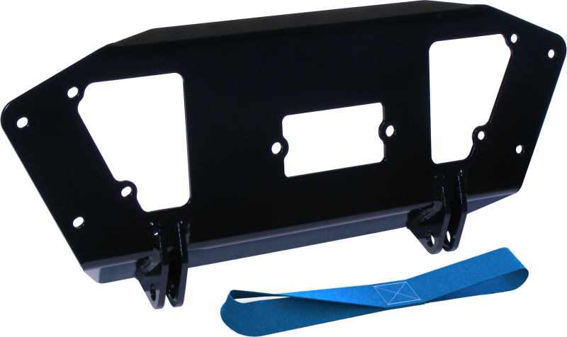 KFI plow mount bracket for Kawasaki Mule 3000, black powder-coated steel with mounting holes