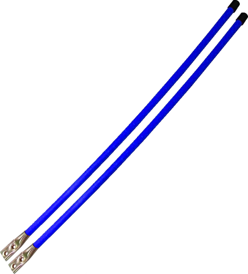 KFI Pro Poly Premium Snow Plow Marker Kit pair with high-visibility blue rods and mounting brackets