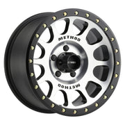 Method MR305 NV 17x8.5 Machined/Black Street Loc wheel for Jeep Wrangler JL