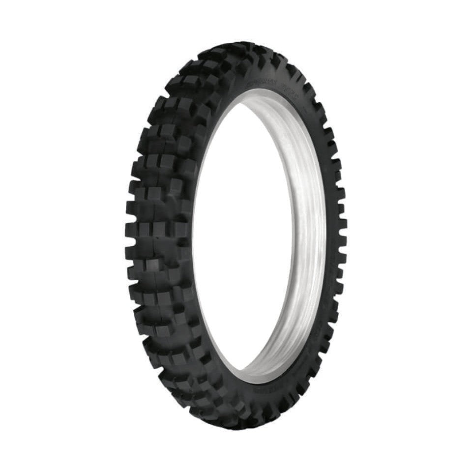 Dunlop D952 rear off-road dirt bike tire with aggressive blocky tread pattern