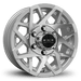 HPD 15" Trailer Assembly 225/75R15 10-Ply Trailer Tire on 15" 6-5.5 Gloss Silver Machined Face Canyon Wheel