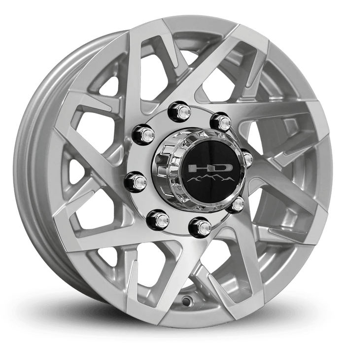 HPD 16" Trailer Wheel 16x6 8-6.5 Gloss Silver Machined Face Canyon Trailer Wheel