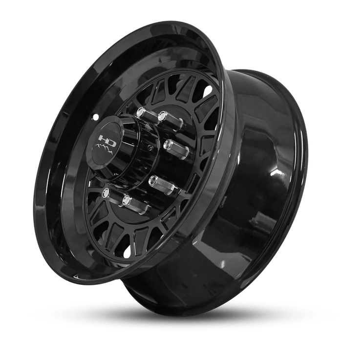 HPD 17.5" Trailer Wheel 17.5x6.75 8-6.5 HDT All Gloss Black Forged Trailer Wheel