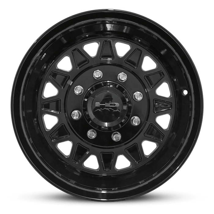 HPD 17.5" Trailer Wheel 17.5x6.75 8-6.5 HDT All Gloss Black Forged Trailer Wheel