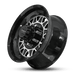 HPD 17.5" Trailer Wheel 17.5x6.75 8-6.5 HDT Gloss Black Machined Face Forged Trailer Wheel