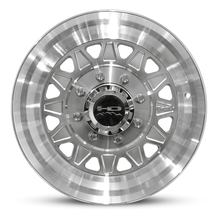 HPD 17.5" Trailer Wheel 17.5x6.75 8-6.5 HDT Gloss Silver Full Machined Forged Trailer Wheel