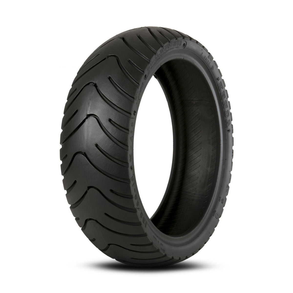 Kenda Scooter K413 tubeless tire, size 130/60-13, showing directional tread pattern and sidewall details