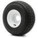 MODZ 8" Golf Assembly Set of 4 18x8.50-8 Golf Cart Tires on 8" 4-4 White Steel Wheels