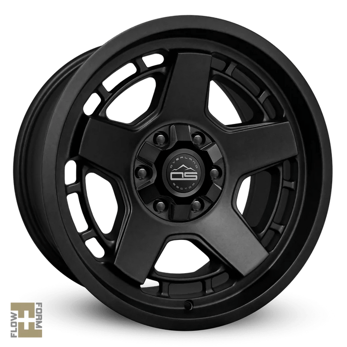 Overland Sector Ford Bronco (6G) Satin Black / 35X12.50R17LT 10 PR 125Q Celimo PREVAIL M/T [22000062] Set of 4 17" 6x139.7/6x135 OS Atlas Wheel & Tire Package - Bronco