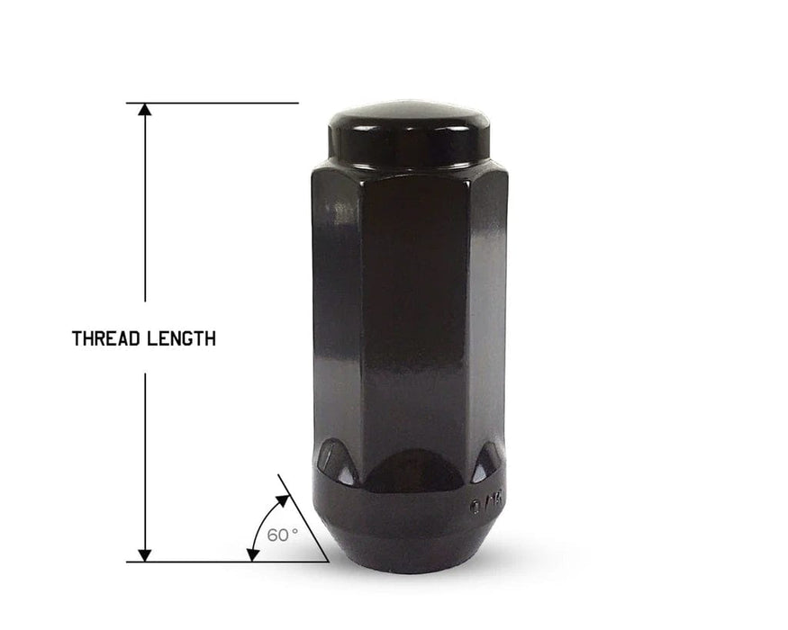 Perfectly Tight Lug Nuts Black Steel Closed End Trailer Lug Nut