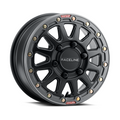 Raceline Alpha 15x10 ATV wheel black with gunmetal ring