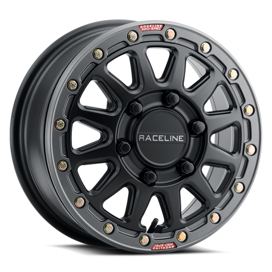 Raceline Alpha 15x7 5x114 +25mm Black w/ Gunmetal Ring
