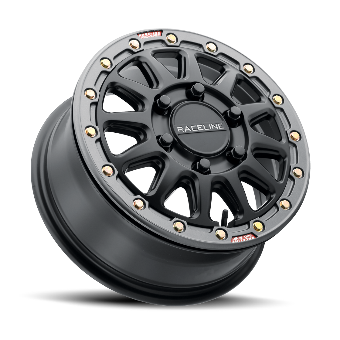 Raceline Alpha 15x6 6x139 +74mm Black w/ Gunmetal Ring