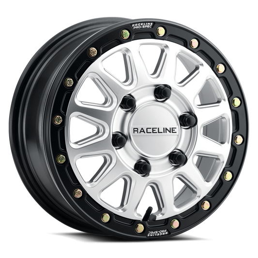 Raceline Alpha 15x6 6x139 +74mm Hyper Silver w/ Black Ring