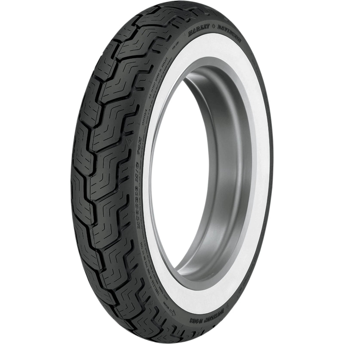Dunlop D402 wide whitewall rear cruiser tire for Harley-Davidson touring bikes