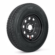 ST205/75R15 8 - Ply Trailer Tire on 15" 5 - 4.5 Black Modular Wheel - Tires Fast