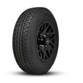ST205/75R15 trailer tire mounted on gloss black Canyon wheel assembly