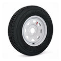 ST205/75R15 8 - Ply Trailer Tire on 15" 5 - 4.5 White Spoke Wheel - Tires Fast