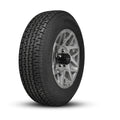 ST225/75R15 10 - Ply Trailer Tire on 15" 6 - 5.5 Gloss Silver Machined Face Canyon Wheel - Tires Fast