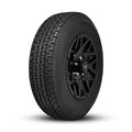 ST235/80R16 Load Range E trailer tire mounted on 16-inch gloss black Canyon alloy wheel